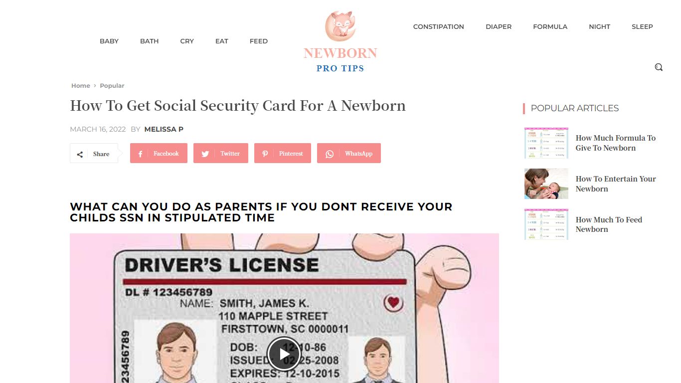 How To Get Social Security Card For A Newborn