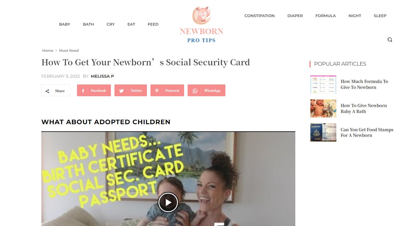 How To Get Your Newborn’s Social Security Card